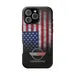 Corvette C4 Magnetic Tough Case, USA Flag, American Flag, iPhone Case, Impact Resistant, MagSafe, Rubber Liner, Matte or Glossy, Cell Case
