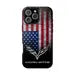 Corvette C7 Magnetic Tough Case, USA Flag, American Flag, iPhone Case, Impact Resistant, MagSafe, Rubber Liner, Matte or Glossy, Cell Case