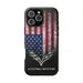 Corvette C7 Magnetic Tough Case, USA Flag, American Flag, iPhone Case, Impact Resistant, MagSafe, Rubber Liner, Matte or Glossy, Cell Case