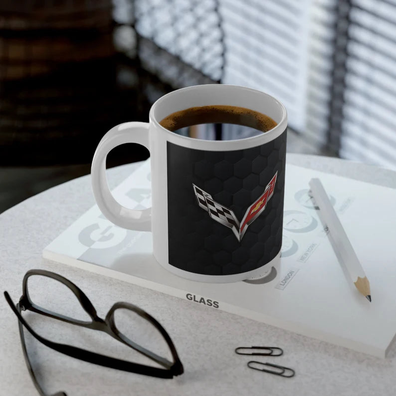 Jumbo 20oz. Corvette Mug - Corvette Ceramic Mug - Coffee Mug - Chevy Corvette Mug - Microwave-Safe - Gift for Car Enthusiasts