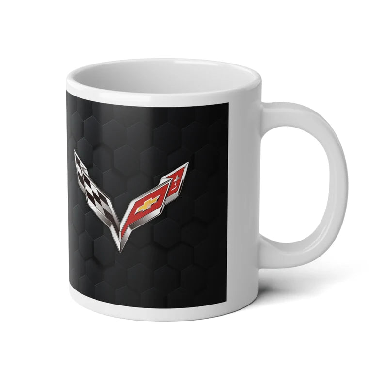 Jumbo 20oz. Corvette Mug - Corvette Ceramic Mug - Coffee Mug - Chevy Corvette Mug - Microwave-Safe - Gift for Car Enthusiasts