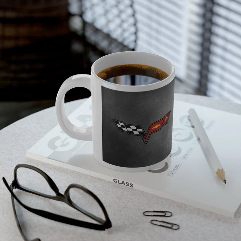 Jumbo 20oz. Corvette Mug - Corvette Ceramic Mug - Coffee Mug - Chevy Corvette Mug - Microwave-Safe - Gift for Car Enthusiasts