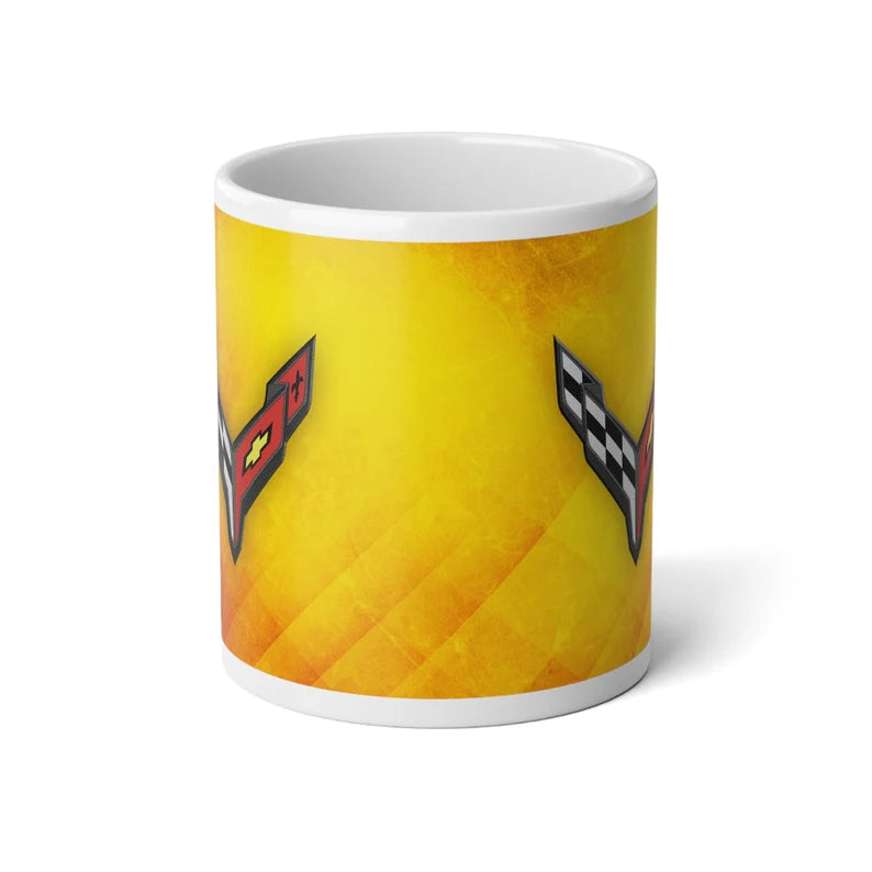 Jumbo 20oz. Corvette Mug - Corvette Ceramic Mug - Coffee Mug - Chevy Corvette Mug - Microwave-Safe - Gift for Car Enthusiasts