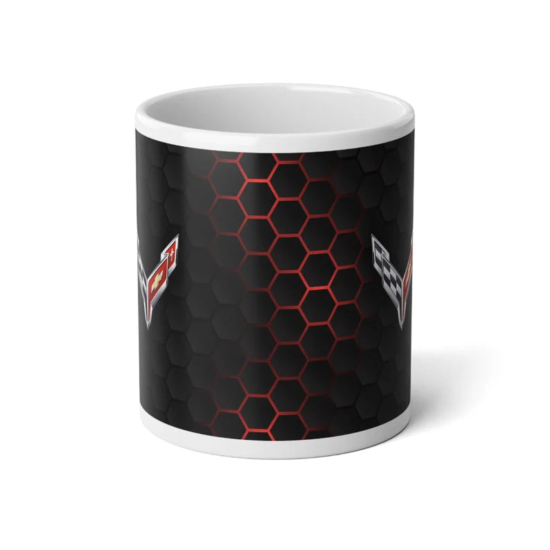 Jumbo 20oz. Corvette Mug - Corvette Ceramic Mug - Coffee Mug - Chevy Corvette Mug - Microwave-Safe - Gift for Car Enthusiasts