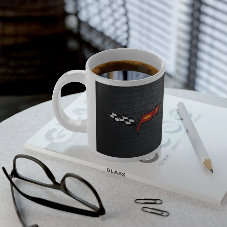 Jumbo 20oz. Corvette Mug - Corvette Ceramic Mug - Coffee Mug - Chevy Corvette Mug - Microwave-Safe - Gift for Car Enthusiasts