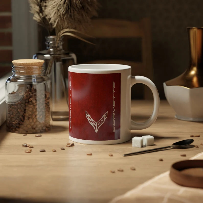 Jumbo 20oz. Corvette Mug - Corvette Ceramic Mug - Coffee Mug - Chevy Corvette Mug - Microwave-Safe - Gift for Car Enthusiasts