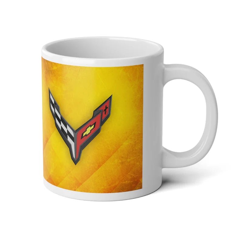 Jumbo 20oz. Corvette Mug - Corvette Ceramic Mug - Coffee Mug - Chevy Corvette Mug - Microwave-Safe - Gift for Car Enthusiasts