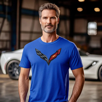 Corvette T-Shirt, Corvette Logo, Black C7 Emblem, Bella and Canvas Soft Tee, Corvette Apparel, Graphic Tee