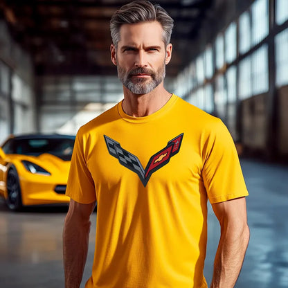 Corvette T-Shirt, Corvette Logo, Black C7 Emblem, Bella and Canvas Soft Tee, Corvette Apparel, Graphic Tee