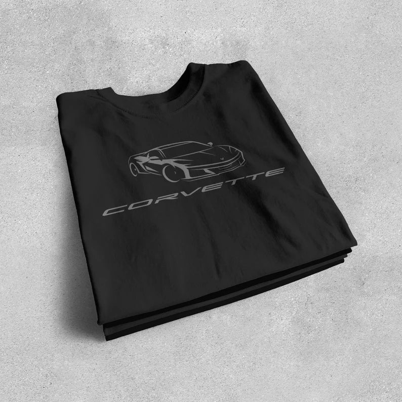 Corvette T-Shirt, Corvette Logo, Corvette Illustration, Bella and Canvas T-Shirt, Corvette Apparel, Graphic Tee, Soft T-Shirt