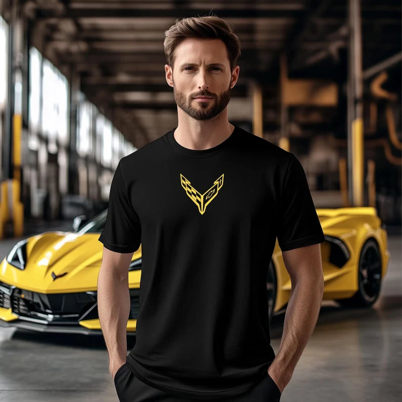 Corvette T-Shirt, Corvette Logo, C8 Emblem, Bella and Canvas Soft Tee, Corvette Apparel, Graphic Tee
