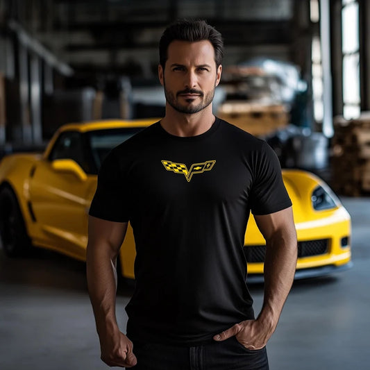 Corvette T-Shirt, Corvette Logo, C6 Emblem, Bella and Canvas Soft Tee, Corvette Apparel, Graphic Tee