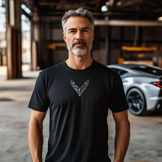 Corvette T-Shirt, Corvette Logo, C8 Emblem, Bella and Canvas Soft Tee, Corvette Apparel, Graphic Tee