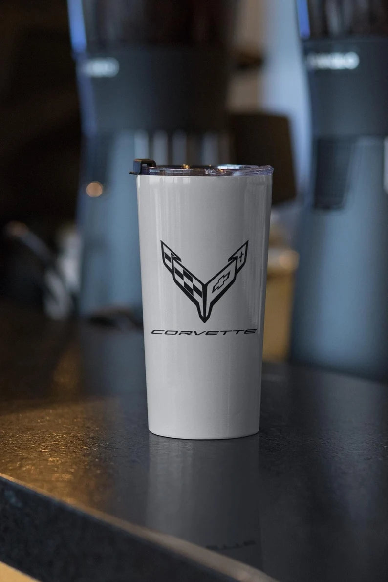 Corvette Tumbler, Stainless Steel Tumbler, Insulated, Corvette Accessories, Dishwasher Safe, Gifts for Car Guys, Gifts for Car Girls