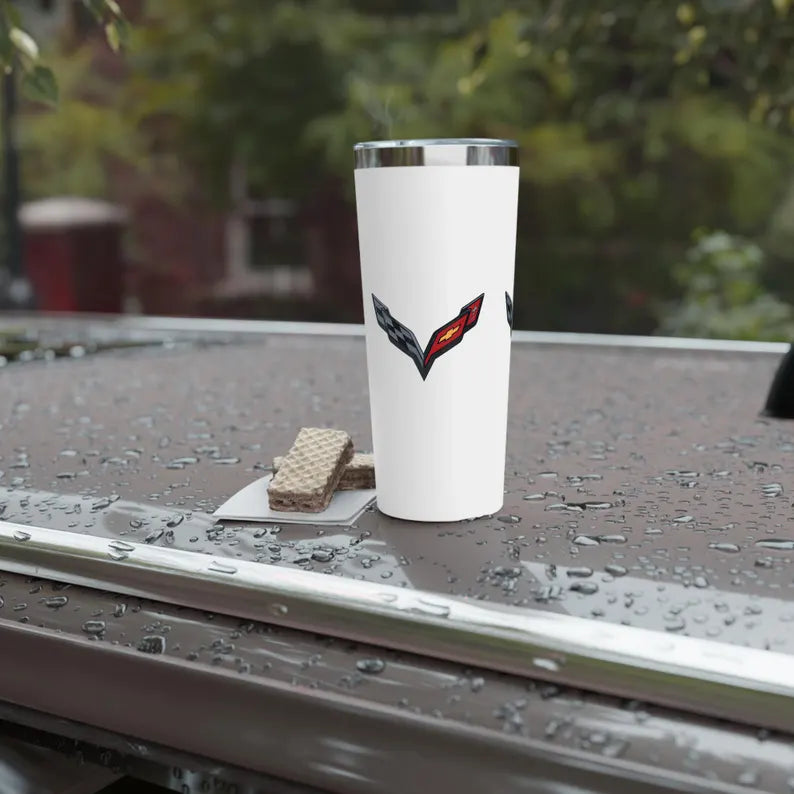 Corvette Tumbler, Stainless Steel Tumbler, 22oz., Insulated, Corvette Accessories, Dishwasher Safe, Gifts for Car Guys, Gifts for Car Girls