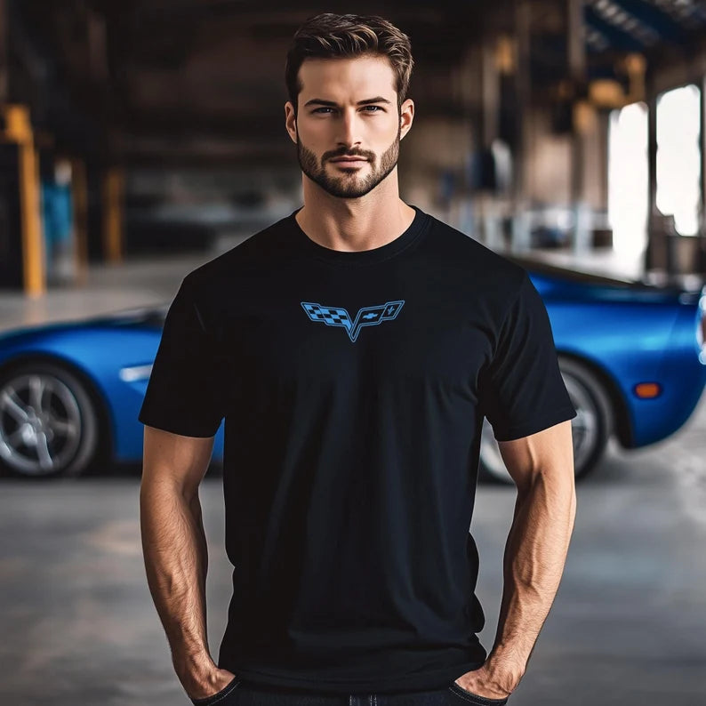 Corvette T-Shirt, Corvette Logo, C6 Emblem, Bella and Canvas Soft Tee, Corvette Apparel, Graphic Tee