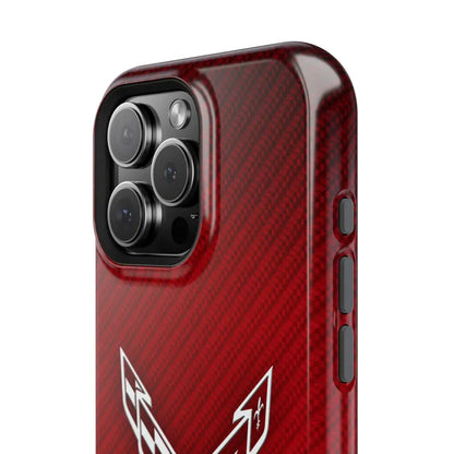 Corvette iPhone Case - Corvette Samsung Phone Case - Cell Phone Case - Impact Resistant - Rubber Liner - Matte or Glossy - C8 Logo