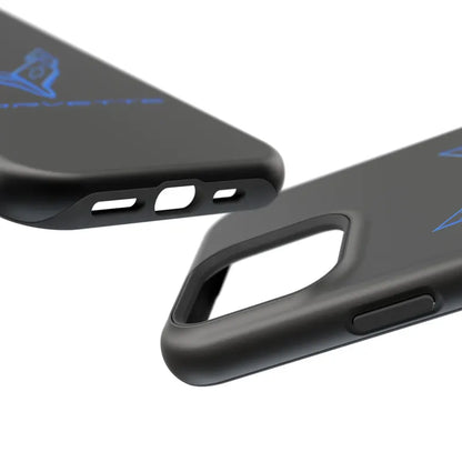 Corvette iPhone Case - Corvette Accessories - Cell Phone Case - Impact Resistant - Rubber Liner - Matte or Glossy - Corvette Logo - C8