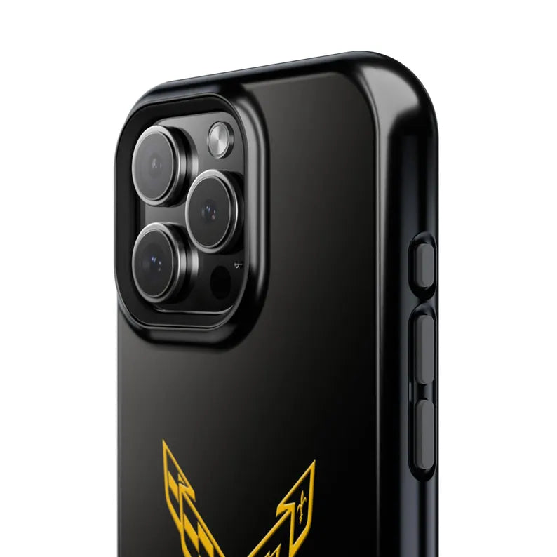 Corvette iPhone Case - Corvette Accessories - Cell Phone Case - Impact Resistant - Rubber Liner - Matte or Glossy - Corvette Logo - C8