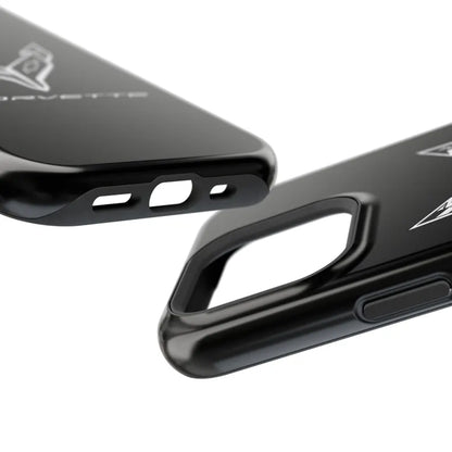 Corvette iPhone Case - Corvette Accessories - Cell Phone Case - Impact Resistant - Rubber Liner - Matte or Glossy - Corvette Logo - C8