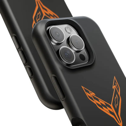 Corvette iPhone Case - Corvette Accessories - Cell Phone Case - Impact Resistant - Rubber Liner - Matte or Glossy - Corvette Logo - C8
