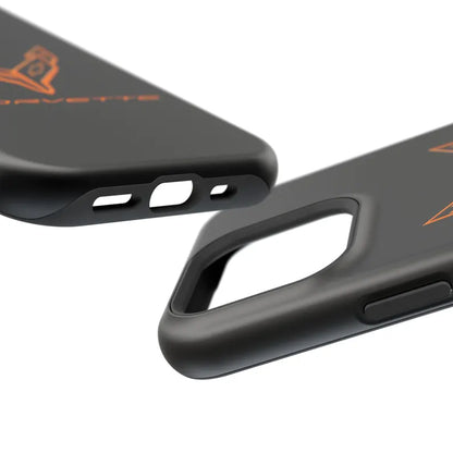 Corvette iPhone Case - Corvette Accessories - Cell Phone Case - Impact Resistant - Rubber Liner - Matte or Glossy - Corvette Logo - C8