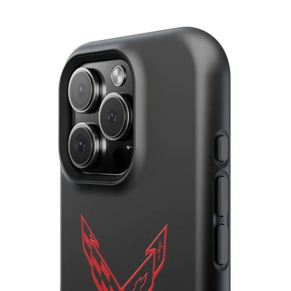 Corvette iPhone Case - Corvette Accessories - Cell Phone Case - Impact Resistant - Rubber Liner - Matte or Glossy - Corvette Logo - C8