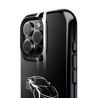 Corvette iPhone Case - Corvette Accessories - Cell Phone Case - Impact Resistant - Rubber Liner - Matte or Glossy - Corvette Logo - C8