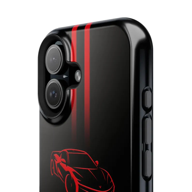 Corvette iPhone Case - Corvette Accessories - Cell Phone Case - Impact Resistant - Rubber Liner - Matte or Glossy - Corvette Logo - C8