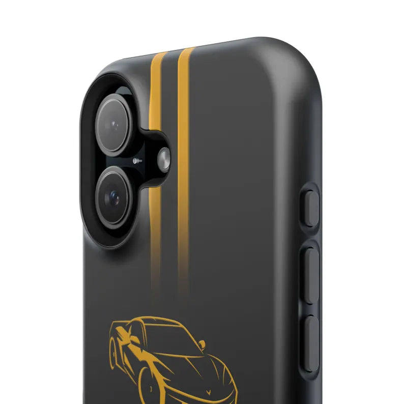 Corvette iPhone Case - Corvette Accessories - Cell Phone Case - Impact Resistant - Rubber Liner - Matte or Glossy - Corvette Logo - C8