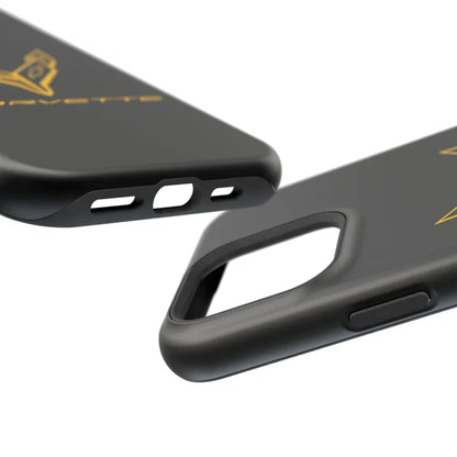 Corvette iPhone Case - Corvette Accessories - Cell Phone Case - Impact Resistant - Rubber Liner - Matte or Glossy - Corvette Logo - C8