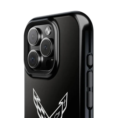 Corvette iPhone Case - Corvette Accessories - Cell Phone Case - Impact Resistant - Rubber Liner - Matte or Glossy - Corvette Logo - C8