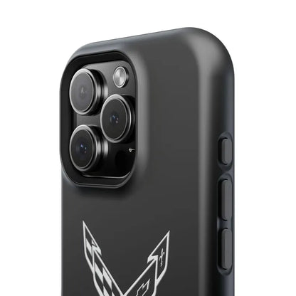 Corvette iPhone Case - Corvette Accessories - Cell Phone Case - Impact Resistant - Rubber Liner - Matte or Glossy - Corvette Logo - C8