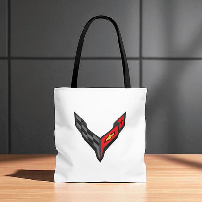 Corvette C8 Tote Bag, Corvette Polyester Bag, Shoulder Bag, Bag with Straps, Gifts for Car Guys, Gifts for Car Girls, Car Meet Carry On