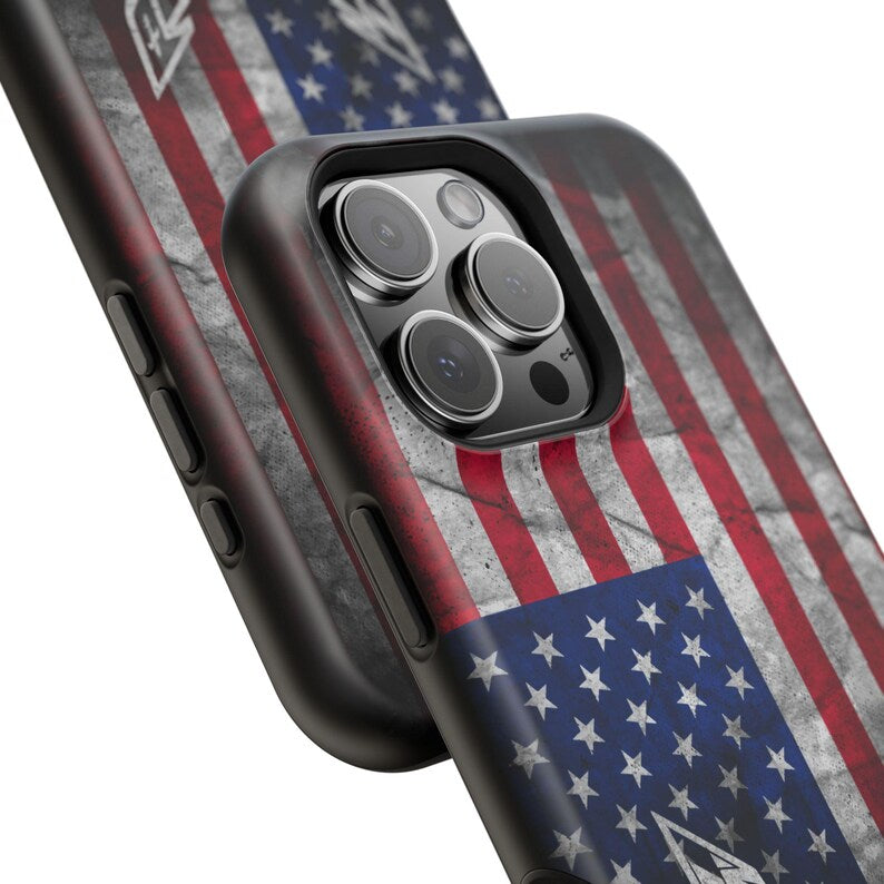 Corvette C8 USA iPhone Case - American Flag - Cell Phone Case - Impact Resistant - Rubber Liner - Matte or Glossy