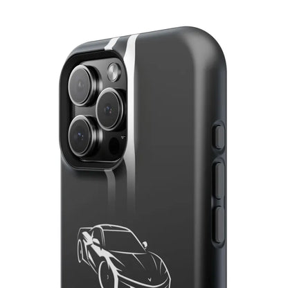 Corvette iPhone Case - Corvette Accessories - Cell Phone Case - Impact Resistant - Rubber Liner - Matte or Glossy - Corvette Logo - C8