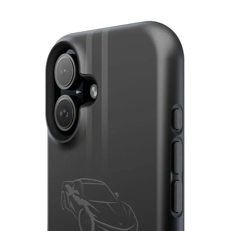 Corvette iPhone Case - Corvette Accessories - Cell Phone Case - Impact Resistant - Rubber Liner - Matte or Glossy - Corvette Logo - C8