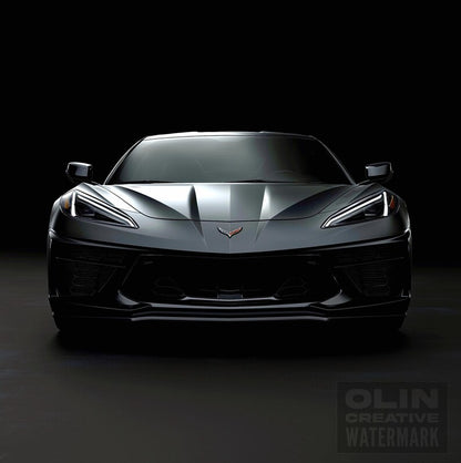 Corvette Printable Wall Art, Gifts for Car Guys, Gifts for Car Girls, Instant Download, Digital Download, Black Corvette C8