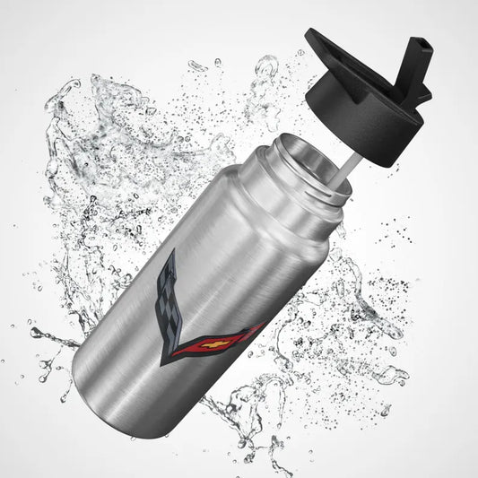 Corvette C7 32oz Hydro Flask, Beverage Tumbler, Beach Flask, Camping Tumbler, Gym Mug, Insulated Stainless Steel, Straw Included