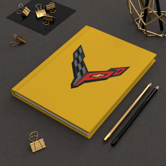 Corvette C8 Hardcover Journal, Writing Notebook, Lined Pages, Daily Journal, Motivational Diary, Notepad, C8 Logo