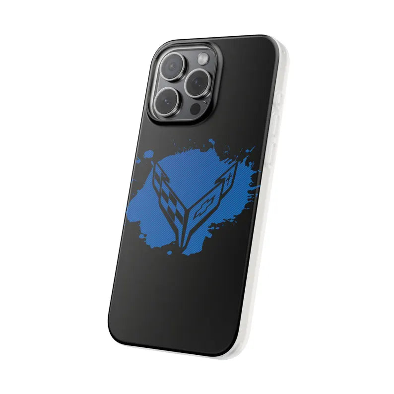 Corvette C8 Flexi iPhone Case - Corvette Samsung Phone Case - Cell Phone Case - Impact Absorbing - Slim Case - Supports Wireless Charging