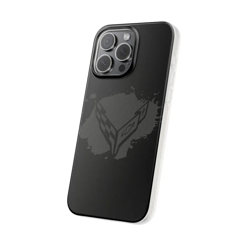 Corvette C8 Flexi iPhone Case - Corvette Samsung Phone Case - Cell Phone Case - Impact Absorbing - Slim Case - Supports Wireless Charging