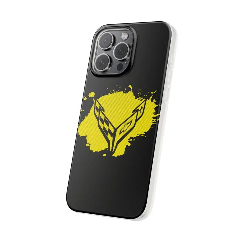 Corvette C8 Flexi iPhone Case - Corvette Samsung Phone Case - Cell Phone Case - Impact Absorbing - Slim Case - Supports Wireless Charging