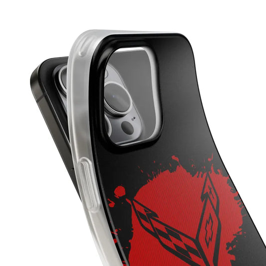 Corvette C8 Flexi iPhone Case - Corvette Samsung Phone Case - Cell Phone Case - Impact Absorbing - Slim Case - Supports Wireless Charging