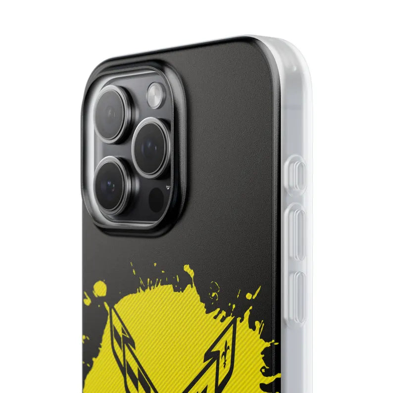 Corvette C8 Flexi iPhone Case - Corvette Samsung Phone Case - Cell Phone Case - Impact Absorbing - Slim Case - Supports Wireless Charging