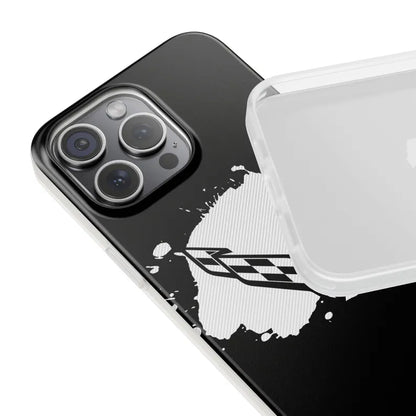 Corvette C8 Flexi iPhone Case - Corvette Samsung Phone Case - Cell Phone Case - Impact Absorbing - Slim Case - Supports Wireless Charging