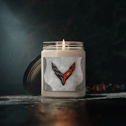 Corvette C8 Logo Scented Soy Candle, 10 Options for Scent, Home Décor, Gifts for Him, Man Cave Candles, Gifts for Car Girls, Corvette Swag
