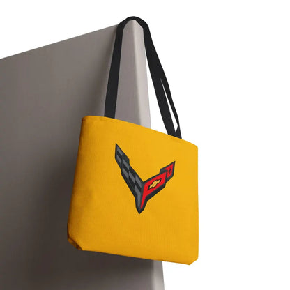 Corvette C8 Tote Bag, Corvette Polyester Bag, Shoulder Bag, Bag with Straps, Gifts for Car Guys, Gifts for Car Girls, Car Meet Carry On