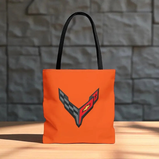 Corvette C8 Tote Bag, Corvette Polyester Bag, Shoulder Bag, Bag with Straps, Gifts for Car Guys, Gifts for Car Girls, Car Meet Carry On