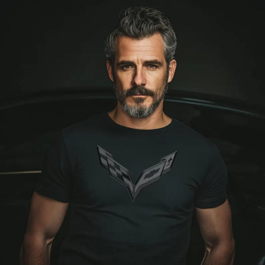 Corvette C7 Blackout Emblem T-Shirt, C7 Logo, Bella+Canvas T-Shirt, Corvette Apparel, Graphic Tee, Soft T-Shirt